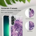 thumbnail image 4 of Aesthetic Funda para Samsung Galaxy A14 5G Case Clear Silicone for Women Girls, Cute Phone Case Samsung A14 5G Case Glitter Pink Shockproof and Bumpers Cover (Purple), 4 of 14