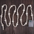 thumbnail image 5 of Wood Bead Garland with LED Light Country Farmhouse Home Decor Boho Garland Wall Hanging Christmas Tree Bead Decoration, 5 of 11