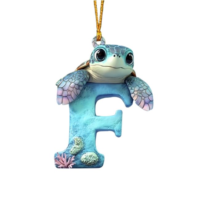 Sea Turtle Ornament Letter Turtle Shaped Cute Ornament Desk Shelf Gift