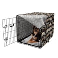 thumbnail image 2 of Oriental Dog Crate Cover, Traditional Lanterns Stars Flowers and Moon Cultural Pattern, Easy to Use Pet Kennel Cover for Medium Large Dogs, 35" x 23" x 27", Charcoal Grey and Multicolor, by Ambesonne, 2 of 6