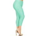 thumbnail image 2 of MOA COLLECTION Women's Plus Size Capri Jeggings - Cotton Blend, 5-Pocket Skinny Pants (XL-XXXL), 2 of 5