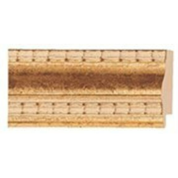 Picture Frame Moulding (Wood) 100Ft Bundle - Traditional Gold Finish - 1.5" Width - 1/2" Rabbet