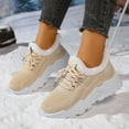 thumbnail image 5 of Women's Low Top Relaxed Fit Casual Running Sneakers Beige 39, 5 of 7