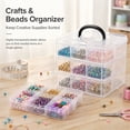 thumbnail image 4 of Craft Organization and Storage, NOGIS 3-Tier Craft Box with Dividers-18 Compartments, Plastic Organizers Containers, Bead Organizers for Art Craft Storage, Kids Toys, Jewelry,Tool (White), 4 of 7