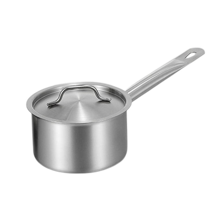 2QT Saucepan With Lid 2 Quart Stainless Steel Small Pot Soup Milk