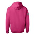 thumbnail image 2 of Wild Bobby, Bikers Against Breast Cancer USA Flag Sleeve Breast Cancer Awareness Unisex Hoodie Sweatshirt, Fuchsia, Medium, 2 of 6