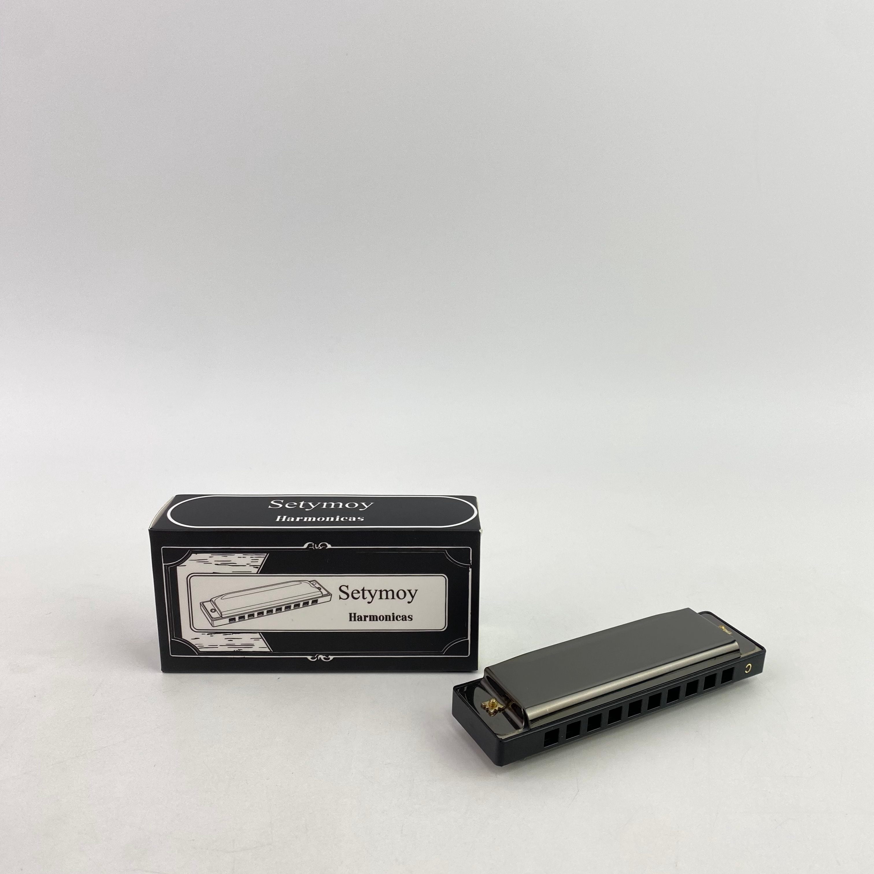 Setymoy Harmonicas,Harmonica Mouth Organ Harp 10 Hole C Key, Diatonic Harmonica for Beginner, Professional Player, Students gifts, Adult, Friends, Gift Silver