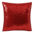 thumbnail image 4 of Clearance! CICRKHB Pillows Solid Color Glitter Sequins Throw Pillow Case Cafe Home Decor Cushion Covers Red, 4 of 4