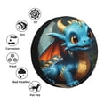 thumbnail image 4 of Pofeuu Adorable Blue Baby Dragon Print Spare Tire Wheel Cover for Car Truck SUV Camper Universal Fit Spare Tire Cover RV Spare Tire Covers-14 inch, 4 of 6