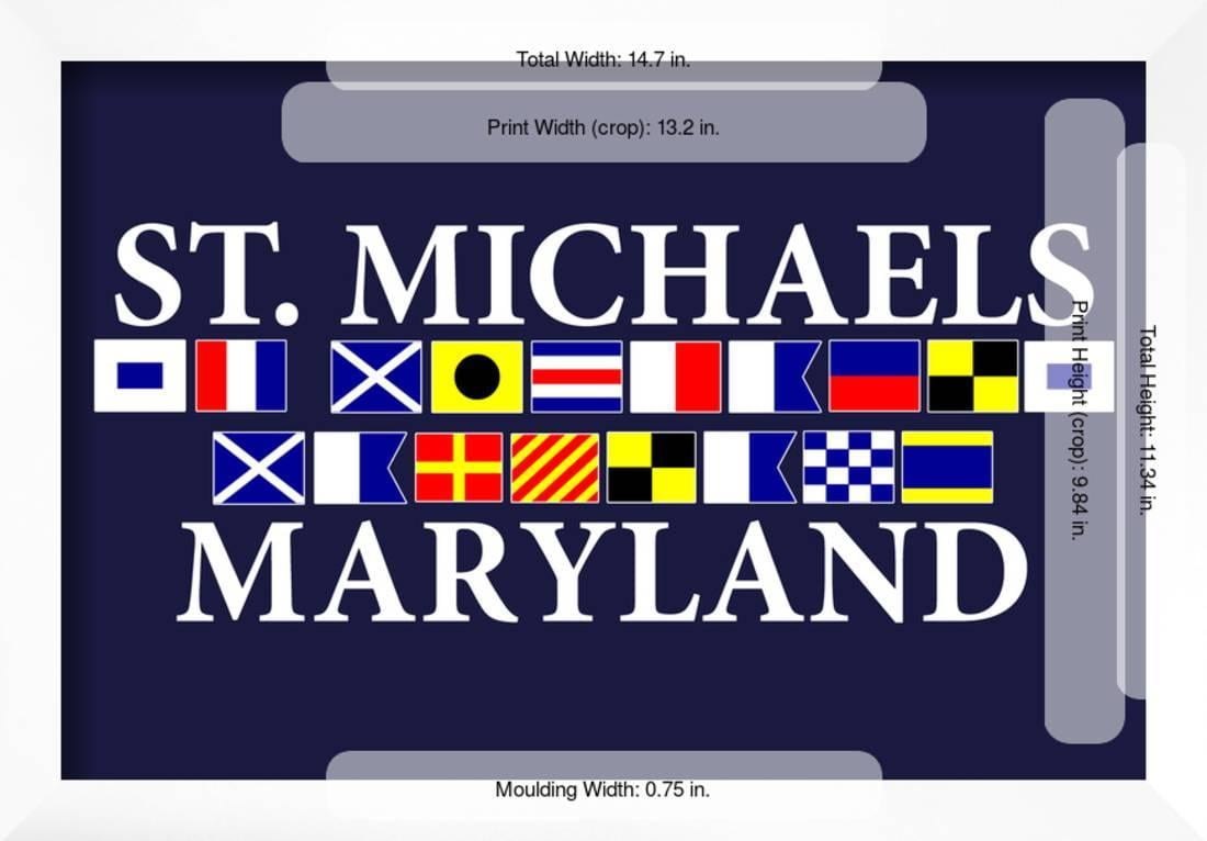 St Michaels, Maryland Nautical Flags, Framed Art Print Wall Art by Lantern  Press Sold by Art.Com - Walmart.com