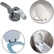 thumbnail image 5 of Bisagras para asiento de inodoro, piezas de repuesto de aleación de zinc, pernos y tuercas ajustables para asiento de inodoro, bisagras izquierda y derecha, resistentes y duraderas, 5 of 5