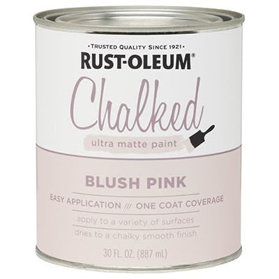Rust-Oleum Chalked Ultra Matte Blush Pink Indoor Vintage Look Water-Based Acrylic Chalk Paint 30 oz.