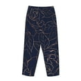 thumbnail image 5 of Kll Womens Navy Dark Blue Print Pajama Pants Soft Pajama Bottoms For Women Cozy Lounge Pants, 5 of 9