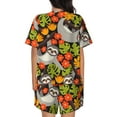 thumbnail image 3 of Picia Sloth on the Branch Pajamas Sets for Women Soft Short-Sleeved Pjs with Lounge Shorts Two Piece Sleepwear-X-Large, 3 of 9