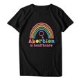 thumbnail image 4 of Chemises "Abortion is Healthcare" pour Femmes Été Col Rond Imprimé Lettre Blouse Basique Décontractée Manches Courtes Tunique Tops, 4 of 7