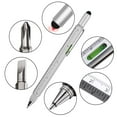 thumbnail image 6 of WOVTE Gifts Multi Tech Tool Pen 6 in 1 Stylus Pen - Screwdriver Pen with Ruler, Levelgauge, Ballpoint Pen Black ink (Silver), 6 of 6