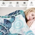 thumbnail image 3 of Nawypu  Sea Turtle Blanket Turtle Throw Blanket for Kids Girls Boys Aqua Blue Super Soft Plush Beach Turtle Sherpa Blanket for Couch Sofa Bed Turtle Gifts for Women Turtle Lovers, 3 of 6