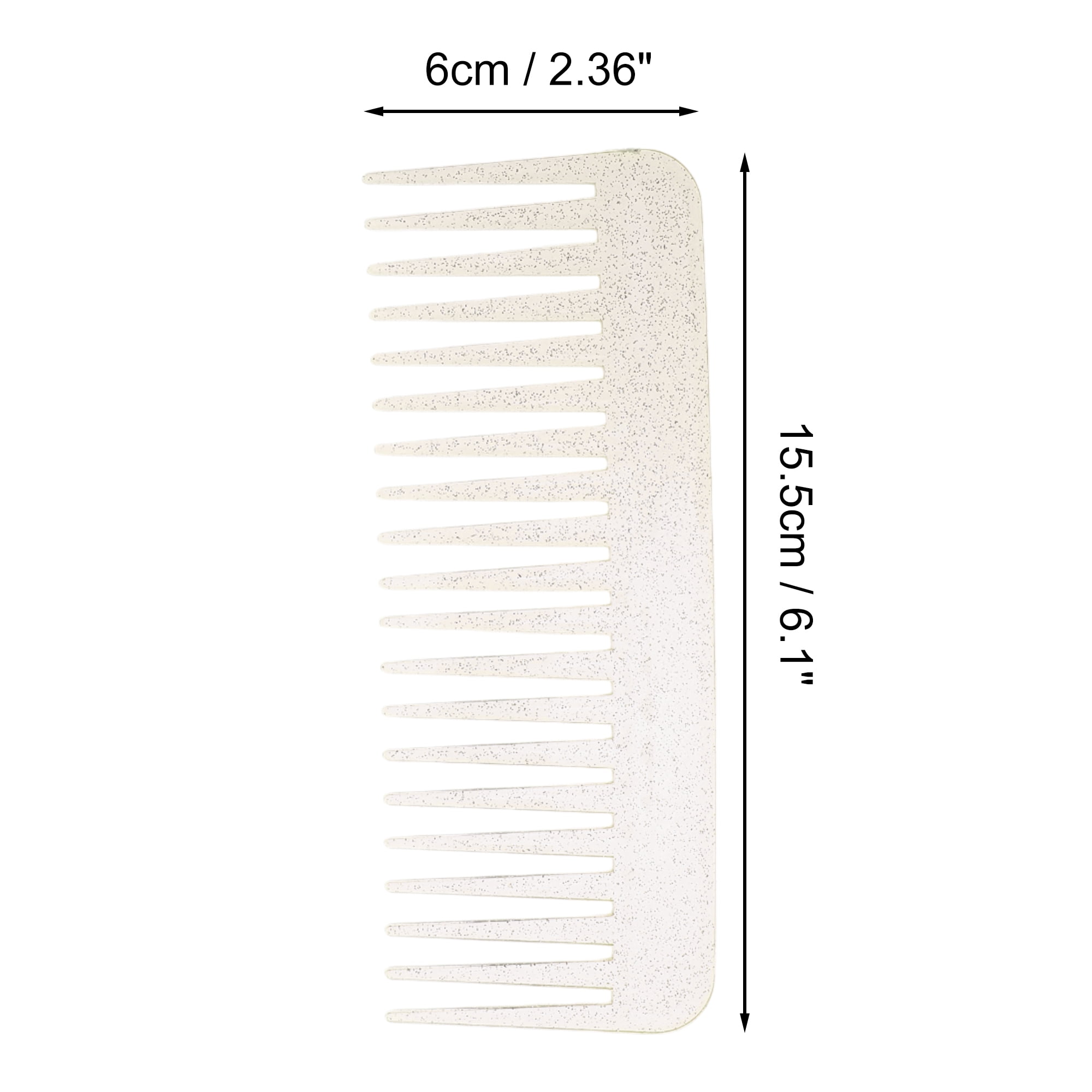 Unique Bargains 1 Pc Loose Wide Tooth Comb for Daily Use Clear Yellow