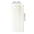 thumbnail image 2 of Unique Bargains 1 Pc Loose Powder Style Wide Tooth Comb for Curly Thin Hair Plastic Clear Yellow, 2 of 3