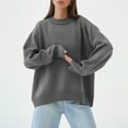 thumbnail image 2 of Women's Cozy Crew Neck Pullover Sweater Fashionable Knit Top For Fall Winter Casual Wear Soft Comfortable Everyday Outfit, 2 of 2