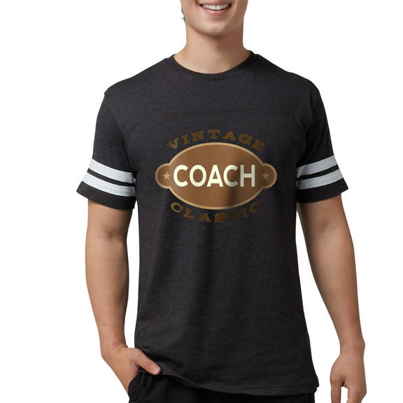 CafePress - Coach Gift (Vintage) Men's Football T Shirt - Mens Football Shirt
