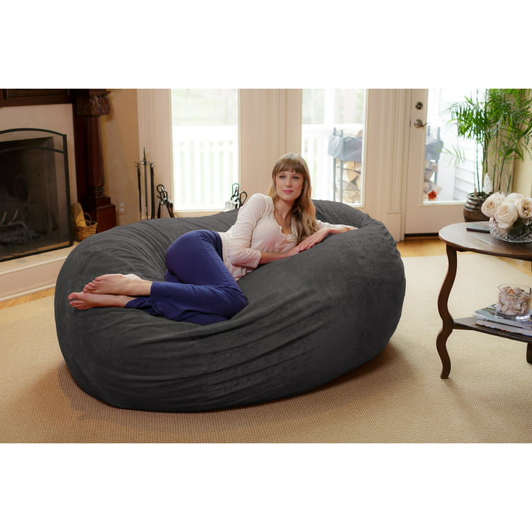  Big Huge Giant Bean Bag Chair for Adults, (No Filler) Bean Bag  Chairs in Multiple Sizes and Colors Giant Foam-Filled Furniture - Machine  Washable Covers, Double Stitched Seams (Orange,5FT) : Home
