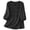 Black, variant on Embroidered Tops for Women Retro Cotton Linen 3/4 Sleeve Boho Shirts Summer Dressy Casual Flowy Blouse
