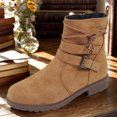 thumbnail image 4 of Botas Vaquera Gamuza Vintage Cortas Casuales para Mujer Viajes Al Aire Libre, 4 of 9