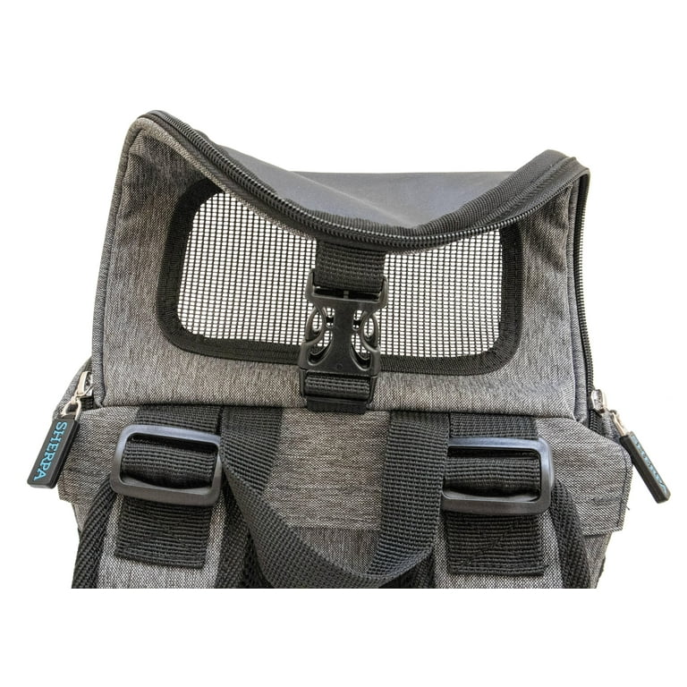 Sherpa 2-In-1 Pet Backpack + Carrier Travel Bag Pet - Gray, Medium