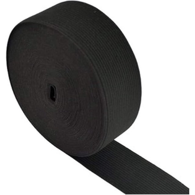 Elástico Para Coser. Banda de goma elástica de 5 metros (negra. 5m X 40mm)