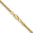 thumbnail image 3 of Primal Gold 14 Karat Yellow Gold 2mm Semi-solid 3-Wire Wheat Chain, 3 of 4