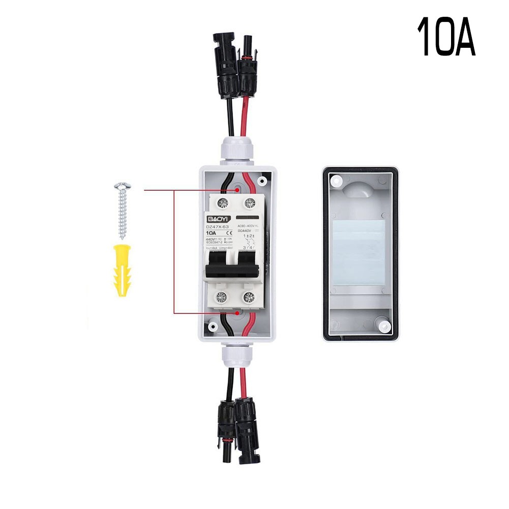 PV Isolator Switch DC/AC 30A IP65 Disconnect Circuit Breaker for Solar Panels