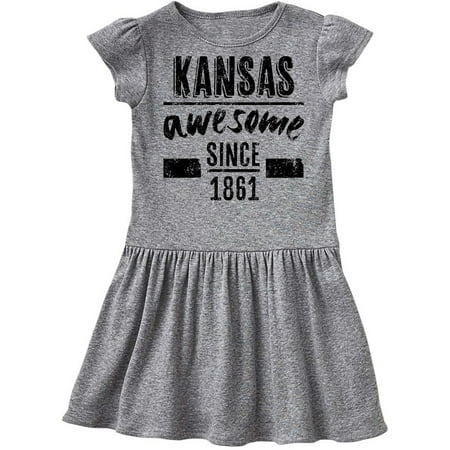 

Inktastic Kansas Awesome Since 1861 Gift Toddler Girl Dress