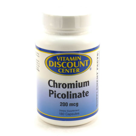 Chromium Picolinate 200 mcg par Vitamin Discount Center - 180 capsules