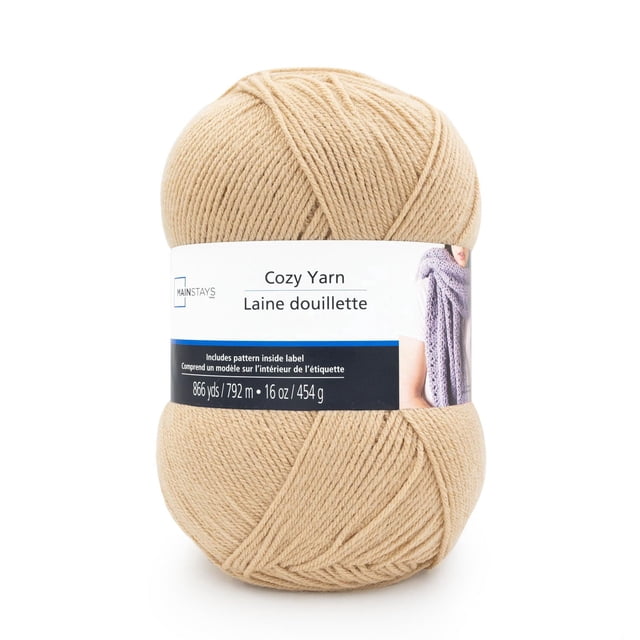 Mainstays Cozy Medium Acrylic Yarn 1 Ball, 454g / 792m