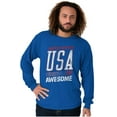 thumbnail image 4 of United States of Awesome Patriotic Long Sleeve TShirt Men Women Brisco Brands X, 4 of 6