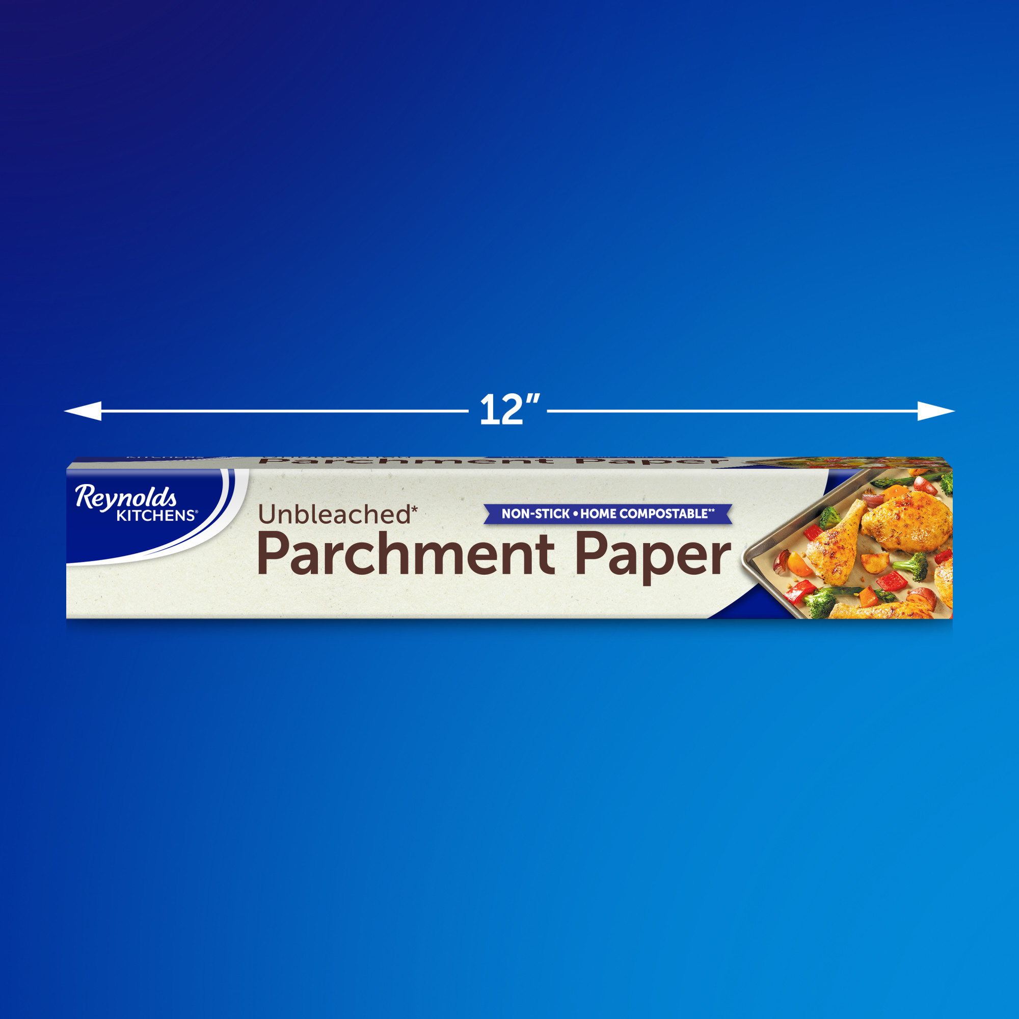 Reynolds Kitchens Unbleached Parchment Paper Roll, 50 feet x 12 inches, 50 Total Sq. Ft.