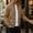 Khaki, variant on Sorvello Men's Brushed Fabric Full Zip Stand Collar Cardigan Jacket Loose Fit Long Sleeve Casual Fall Winter Outerwear with Pockets Light Gray L
