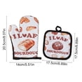 thumbnail image 6 of LWVITH 2-Piece Bread Shaped Oven Mitt and Pot Holder Set Heat Resistant Kitchen Glove for Baking Grilling Cute Kitchen Decor Non Slip Cotton Mitt 8 Inch for Hot Dishes, 6 of 6