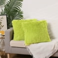 thumbnail image 6 of Unique Bargains Soft Modern Home Decor Plush Decorative Throw Pillow Covers (2 Count) Green 18" x 18", 6 of 6