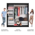 thumbnail image 4 of Ropero Closet Madesa Lyon Plus 3 Puertas Corredizas 4 Cajones Negro, 4 of 5