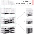thumbnail image 2 of Sorbus X-Large Clear Makeup Organizer Case - 4 Piece Set, 12 Drawers, 2 of 7