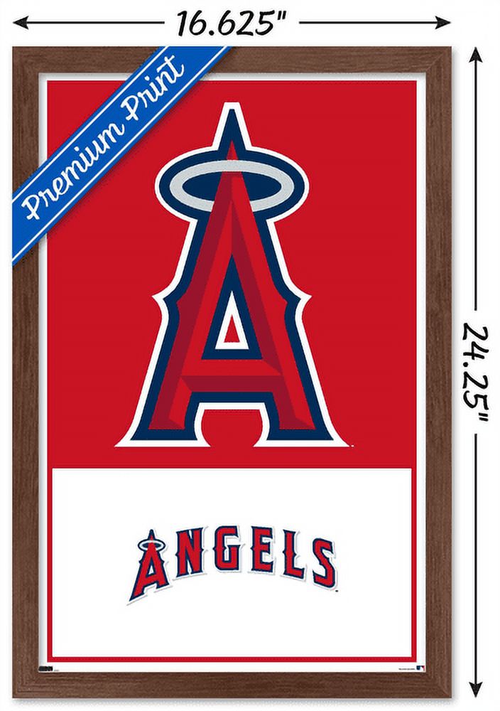 MLB Los Angeles Angels - Logo 22 Wall Poster, 14.725" x 22.375" Framed