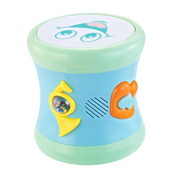 Instrumento de juguete con patrón de dibujos animados, desarrollo auditivo, tambor electrónico de plástico para bebé, Juguete Musical para aprendizaje preescolar