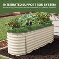 thumbnail image 2 of Dextrus Large Outdoor Raised Garden Bed Kit,Galvanized Garden Bed with Safety Rubber and Gloves,Ideal for Patio Planting of Vegetables, Flowers, Fruits-8ftx2ftx2ft,White, 2 of 7