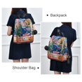 thumbnail image 4 of FORMRS Women's Travel Backpack Purse Anti-Theft Hidden Pockets Casual Shoulder Bag, Green Window, 4 of 7