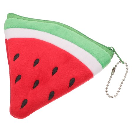 Watermelon Plush Wallet Morphie Portable Small Purse Change Bag Red Miss