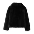 thumbnail image 3 of Qetyuw Faux Fur Coat for Women Winter Long Sleeve Open Front Crop Jacket Casual Warm Chunky Coats Outwear, 3 of 4