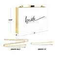 thumbnail image 5 of Koyal Wholesale Acrylic Clutch Purse for Bride with Gold Removable Metal Chain, Bride, 1-Pack, 5 of 5