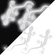 thumbnail image 2 of Pegatinas para Motocicleta Camaleony 4 Pzas Blanco Gecko Reflectantes VentDepot, 2 of 2